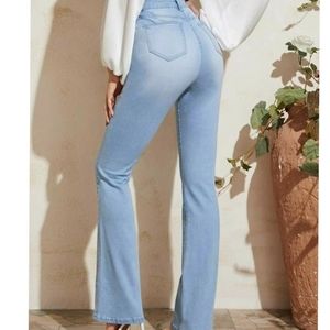 Almost Famous Super High Rise Flare Button Fly